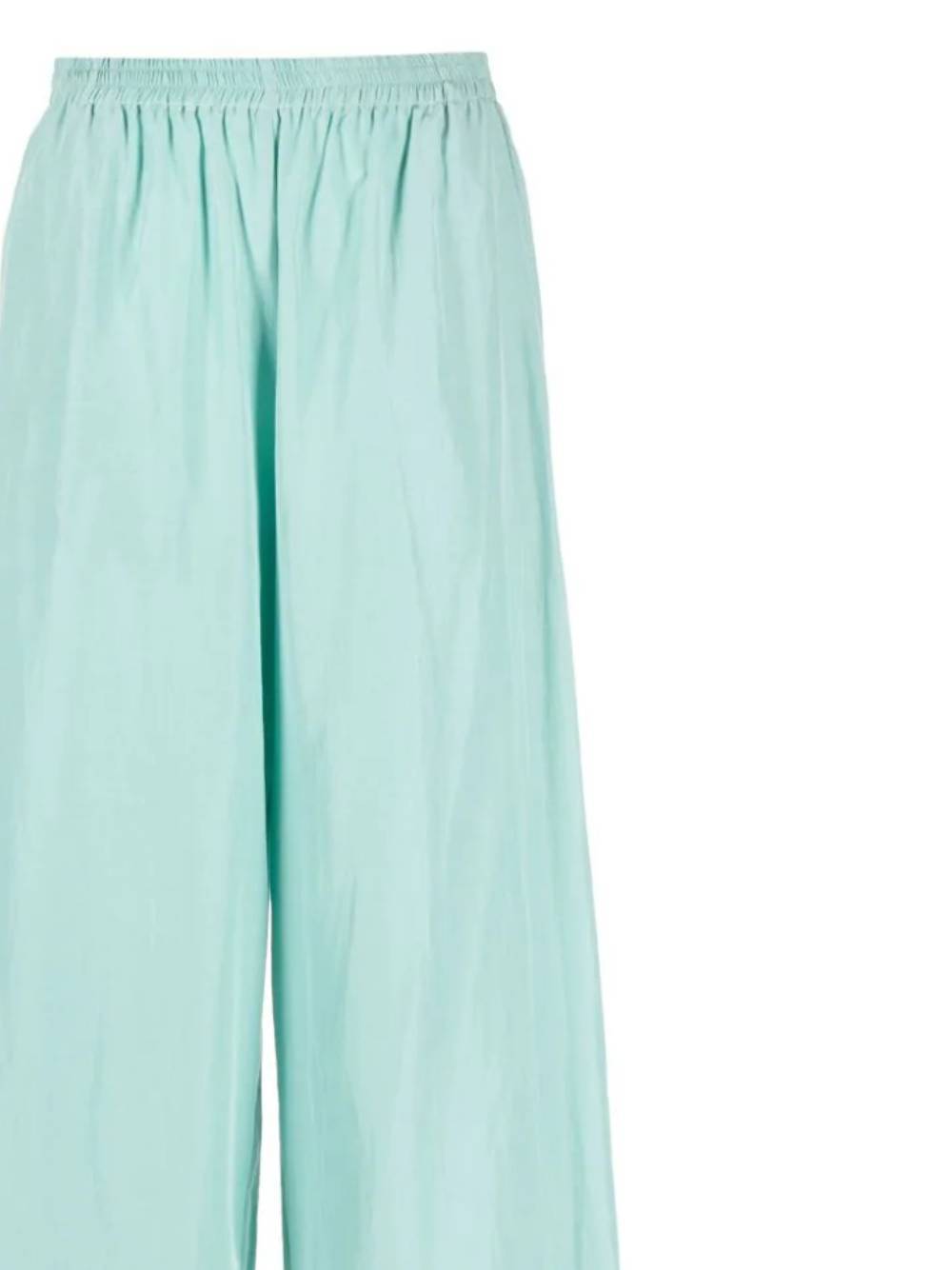 Forte Forte High Waist And Wide Legs Casual Trousers In Blue