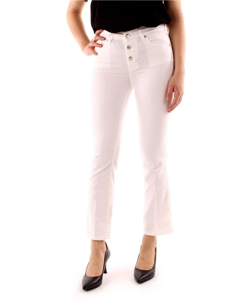 Liu •jo High-waisted Bootcut Trousers In Pink