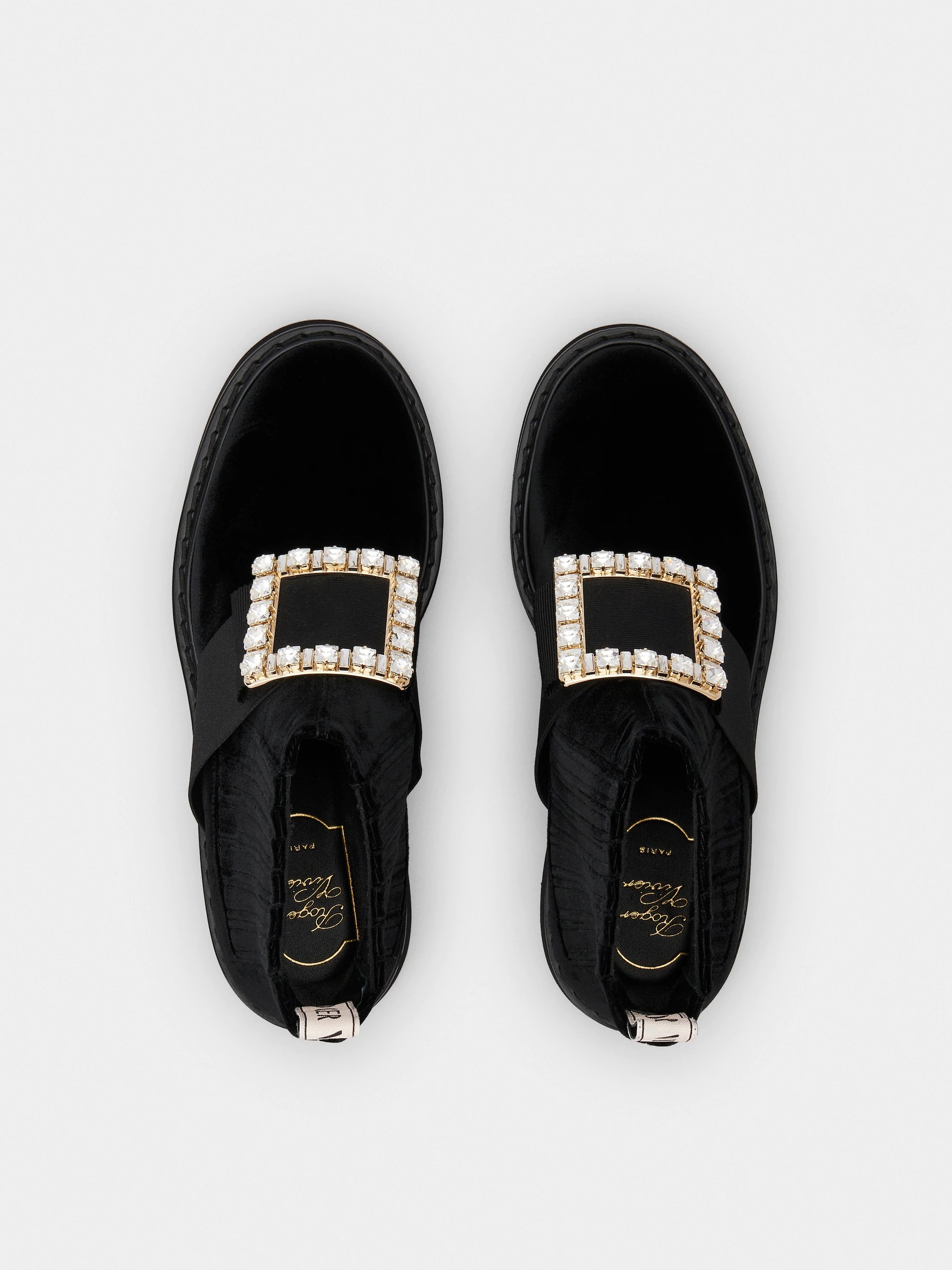 Roger Vivier Drill Button Ankle Boots In Black
