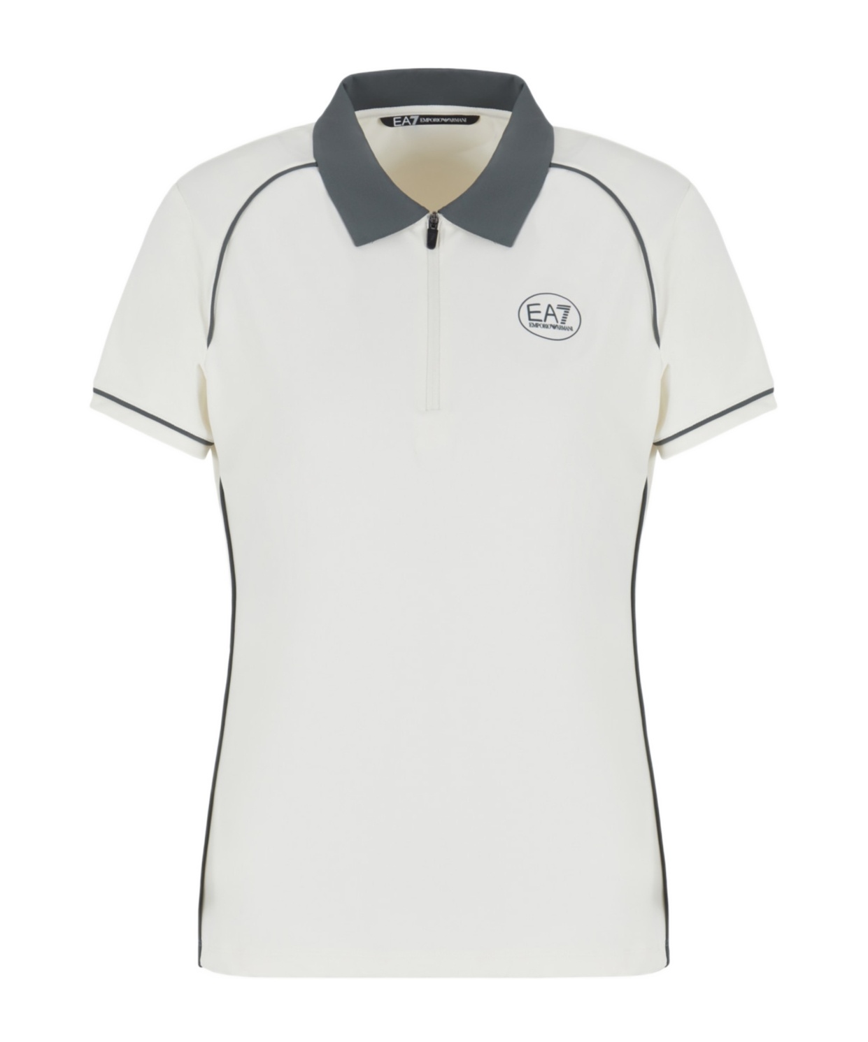 Ea7 Short-sleeved Polo Shirt In White