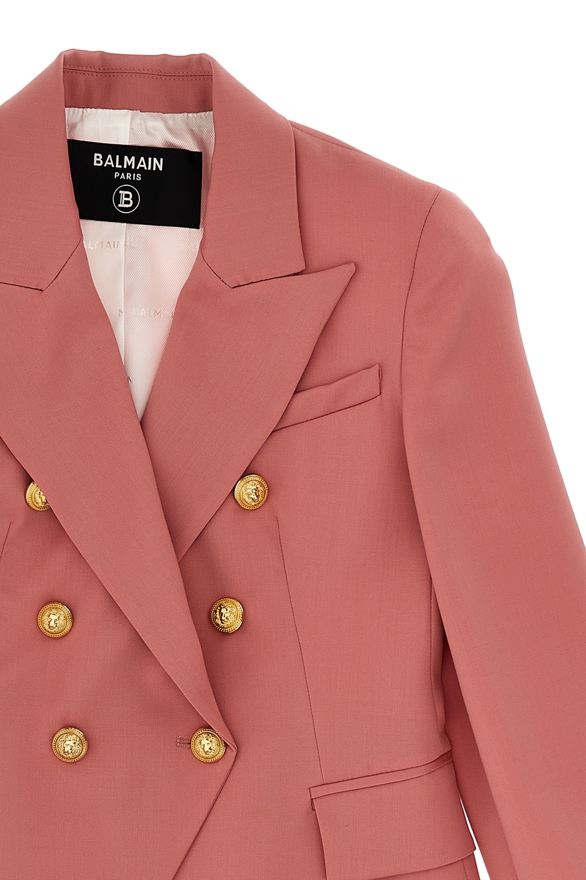 Balmain Double-breasted Blazer In Pink