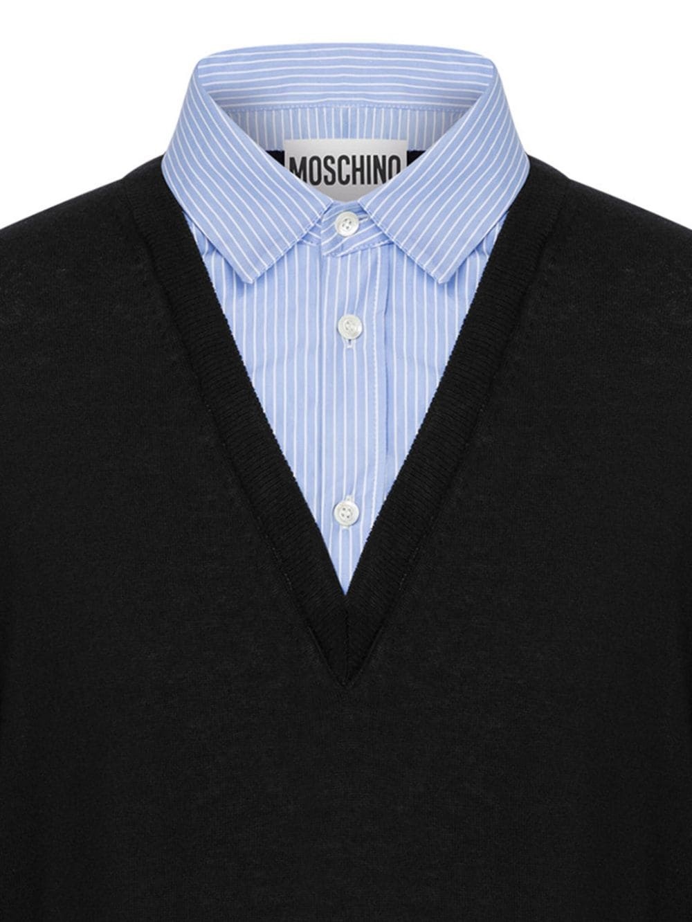 Moschino Upside Down Logo Sweater In Black