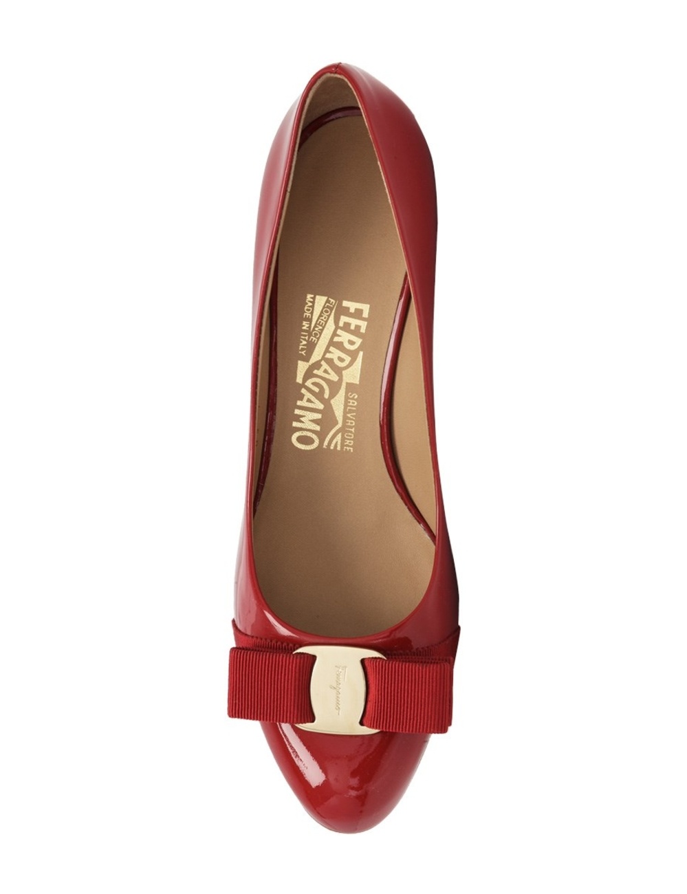 Ferragamo Pumps Serina Patent Leather In Red