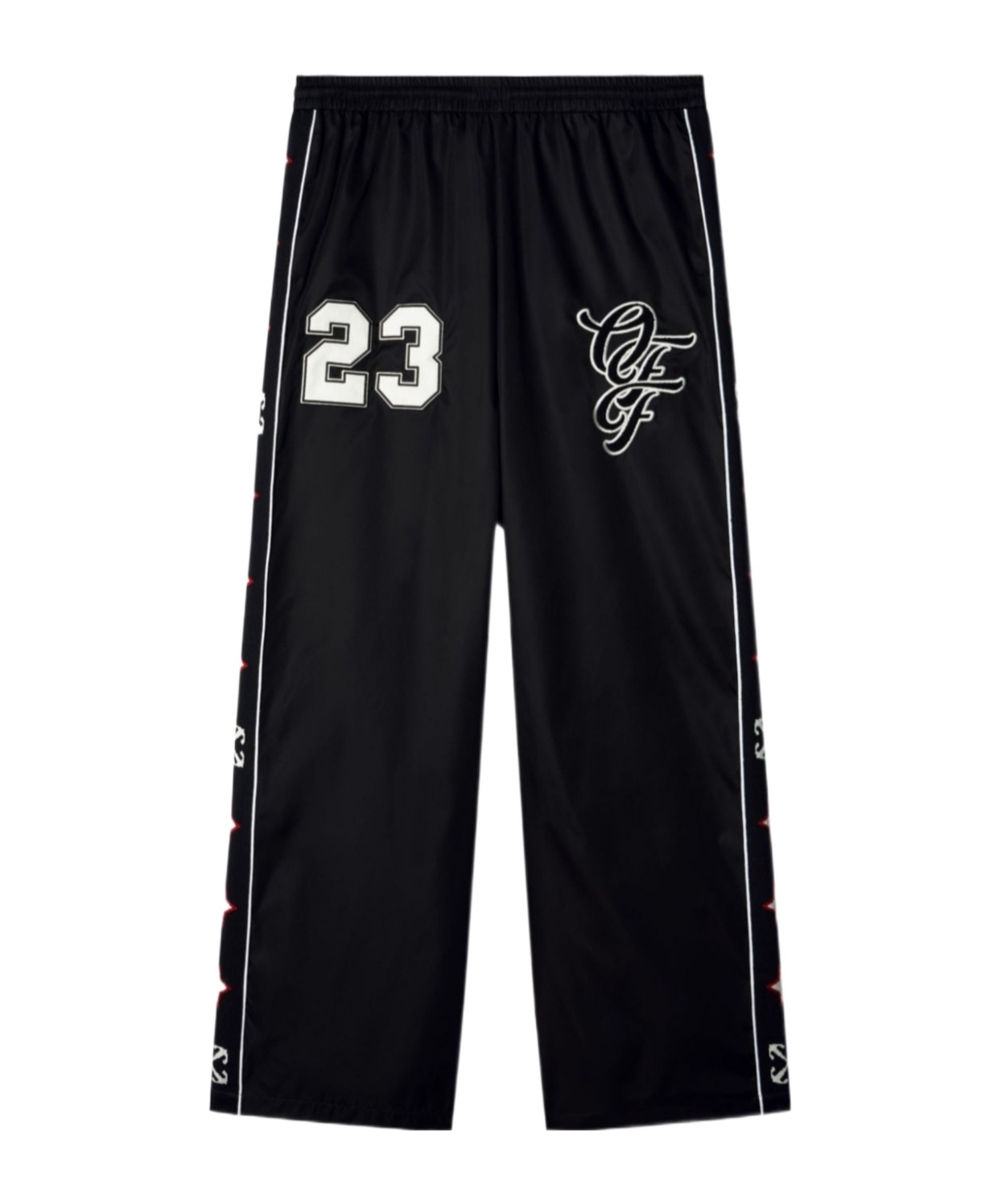 Off-white Off White Man Black Trouser Omcj030 S24 Fab002 In Black