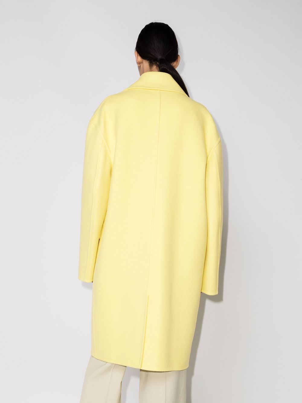Bottega Veneta Double-breasted Cashmere Coat In Nude