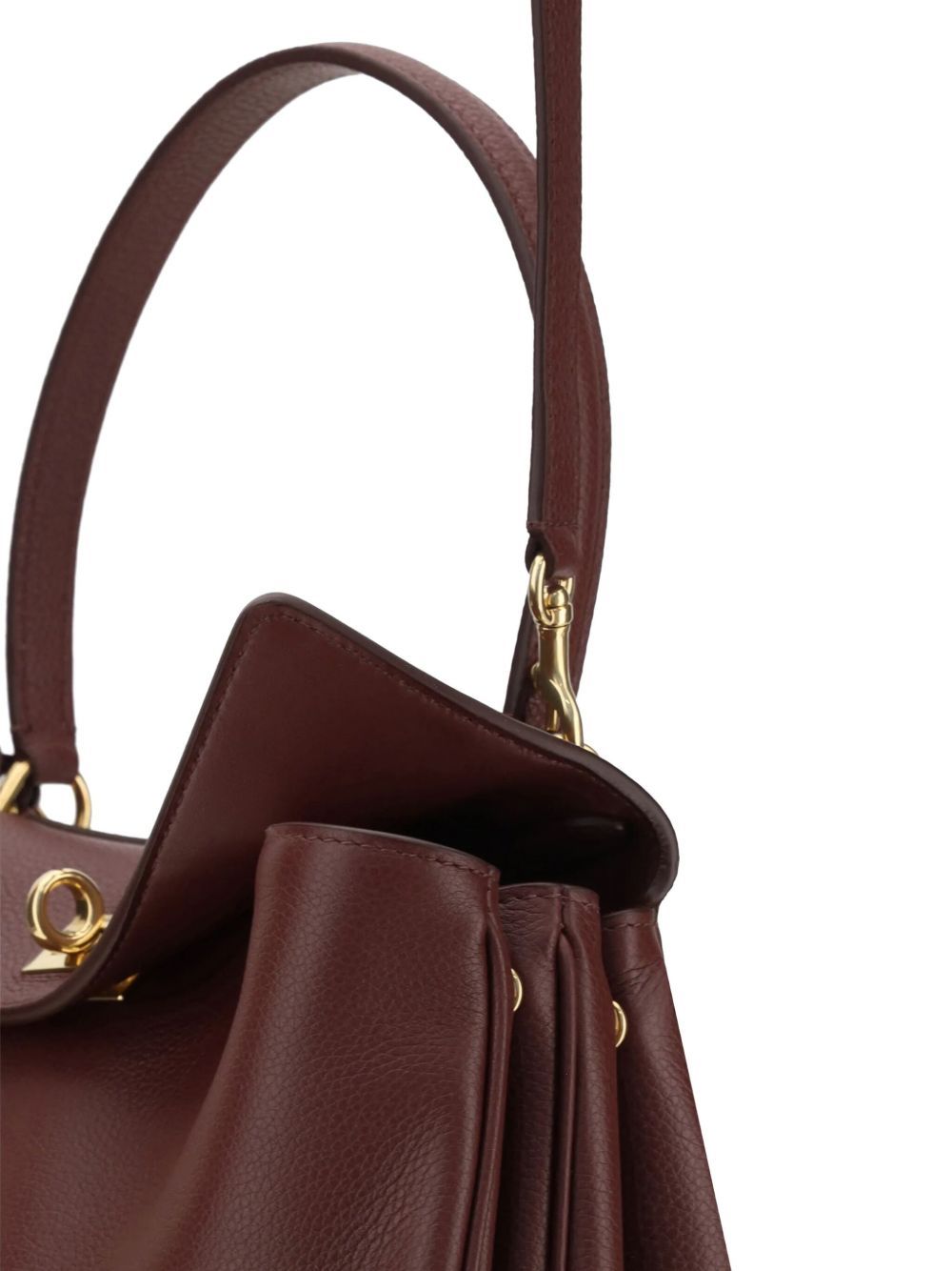 Balenciaga Rodeo Handbag Small In Camel Waxed Suede Calfskin And Smooth Calfskin, Aged-silver Hardware In Red