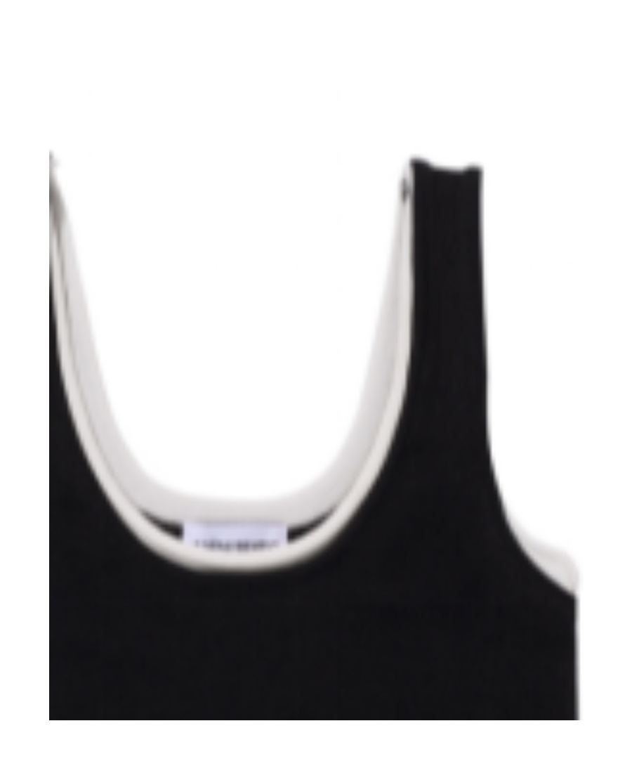 Le Depaysement Printed Logo Vest In Black