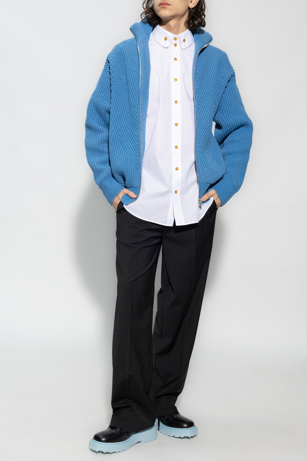 Vivienne Westwood Krall Logo-embroidered Cotton Shirt In White