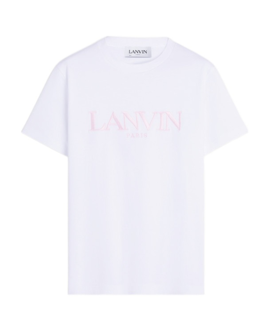 Lanvin Logo Embroidered Classic T-shirt In White