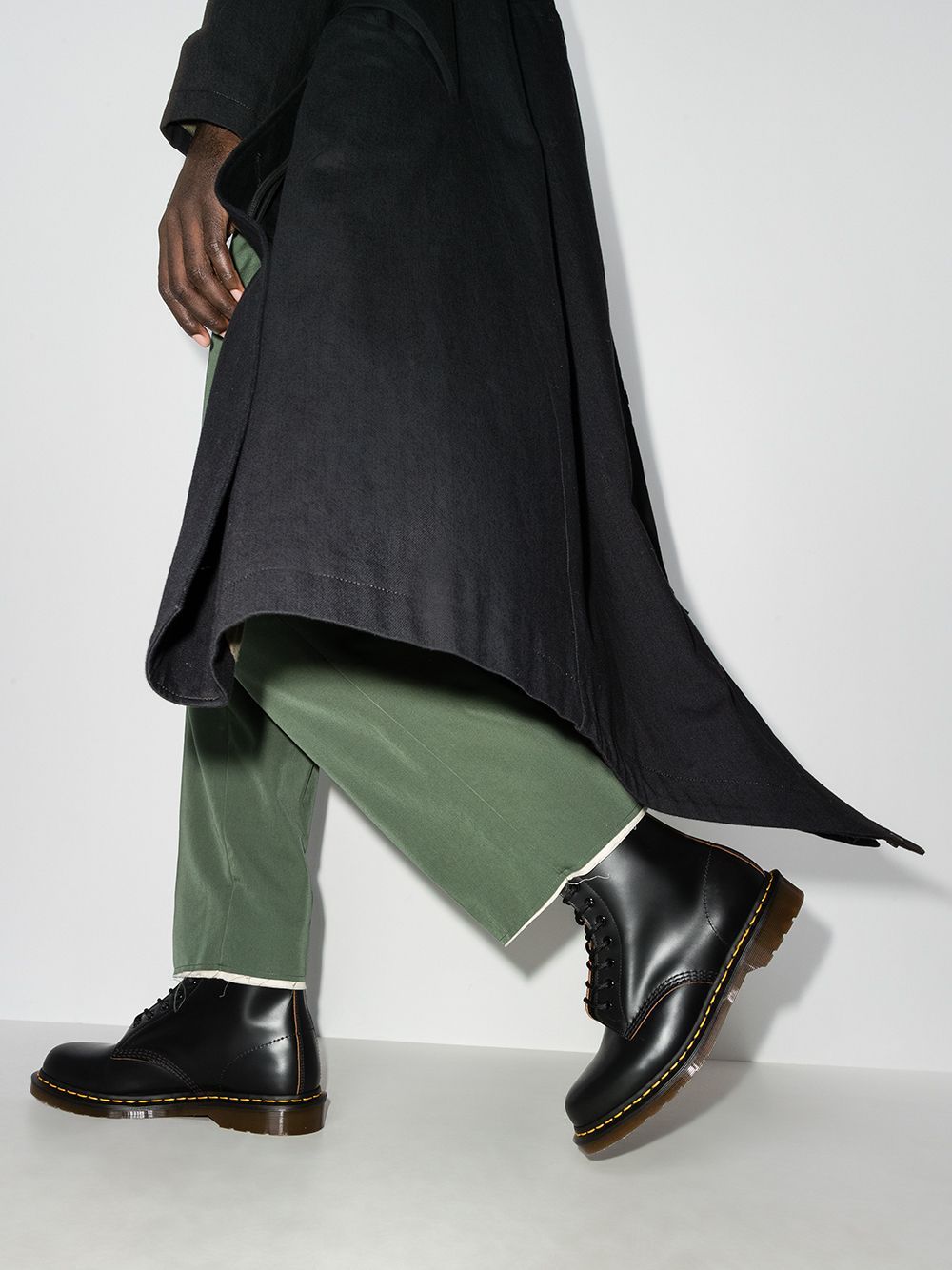 Dr. Martens' 1460 Vintage Combat Boots In Black