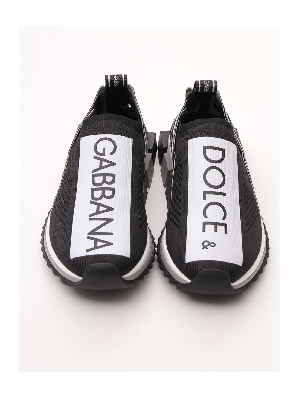 Dolce & Gabbana Sorrento Logo-print Mesh Sneakers In Black