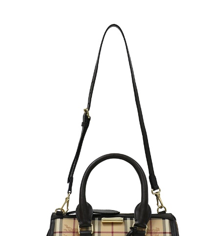 BURBERRY LOGO CHECKERED HANDBAG