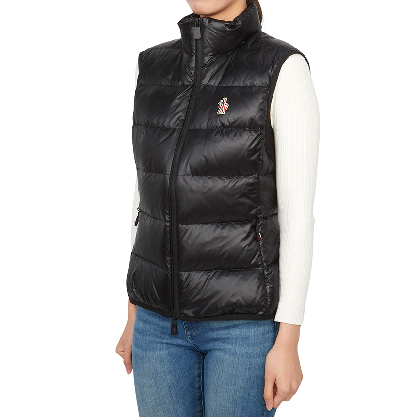 Moncler Down Vest In Black