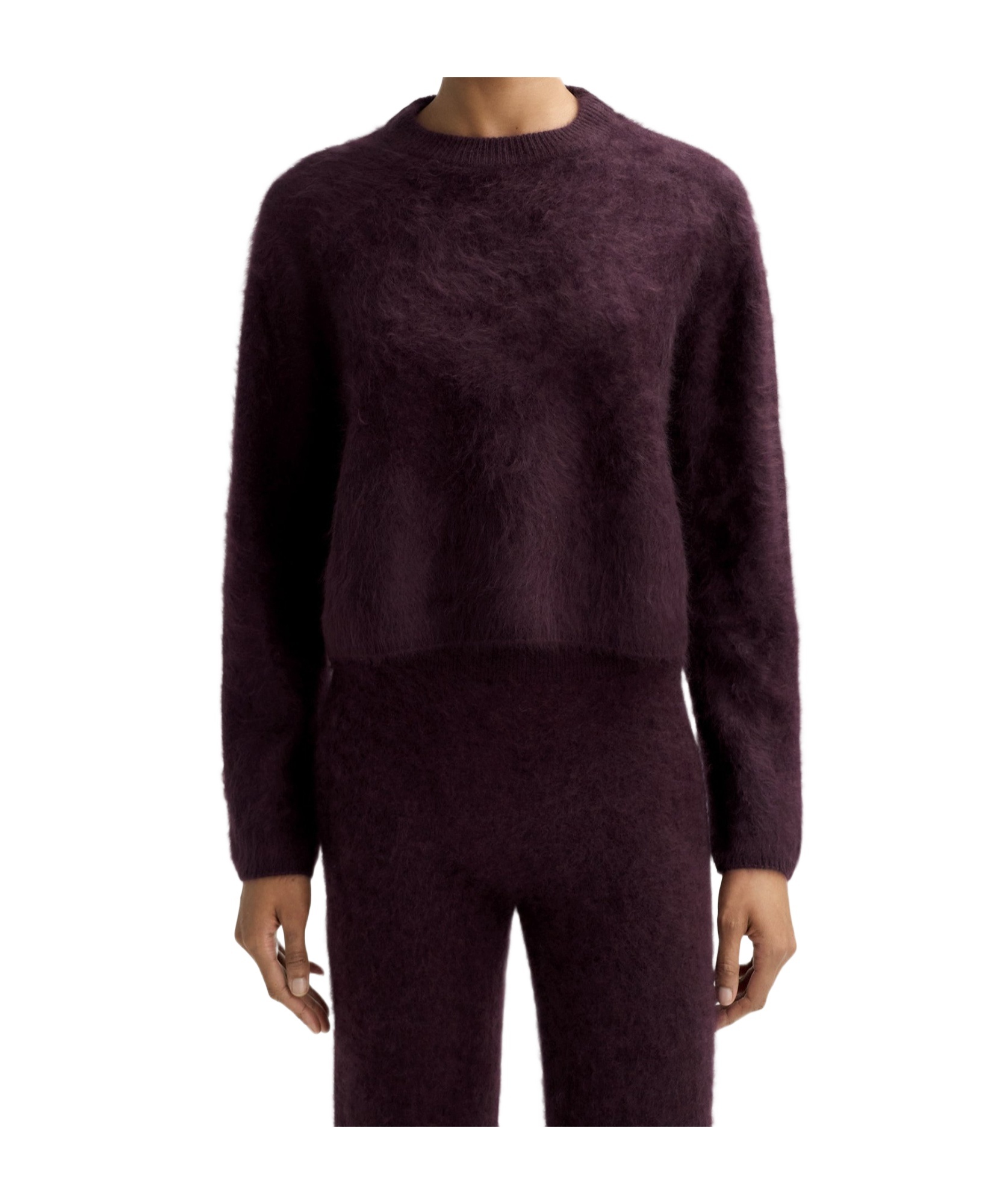 Soft Goat Long-sleeved Sweater In Red