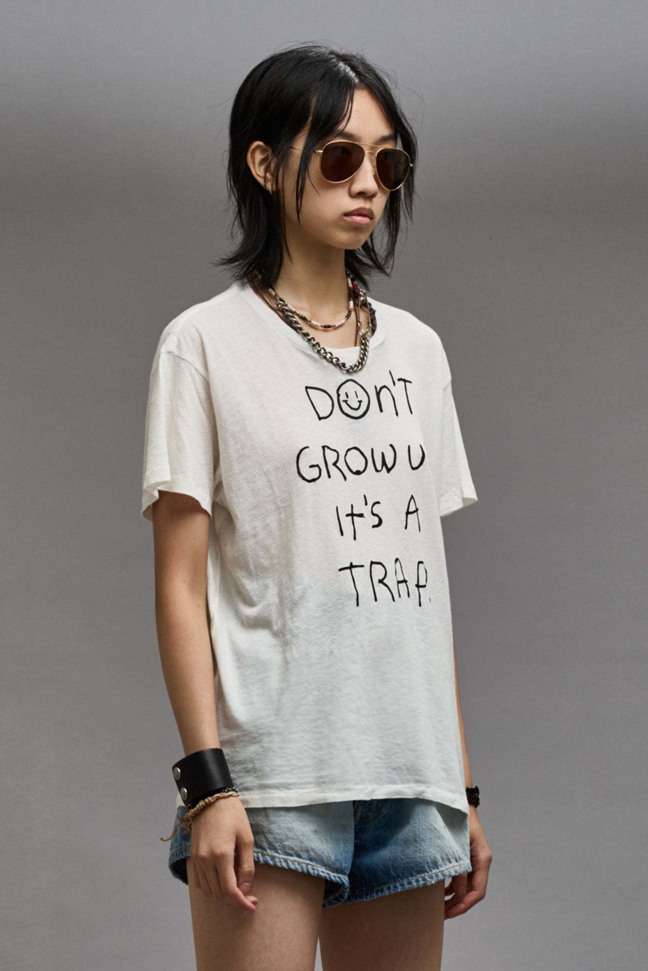 Shop R13 Slogan-print T-shirt In White