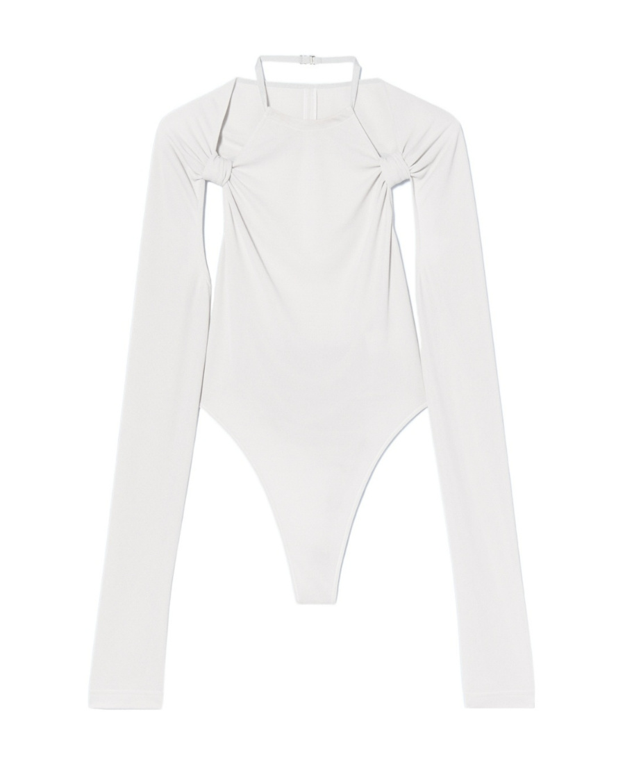 Jacquemus Cut-out Detail Long-sleeve Body In White
