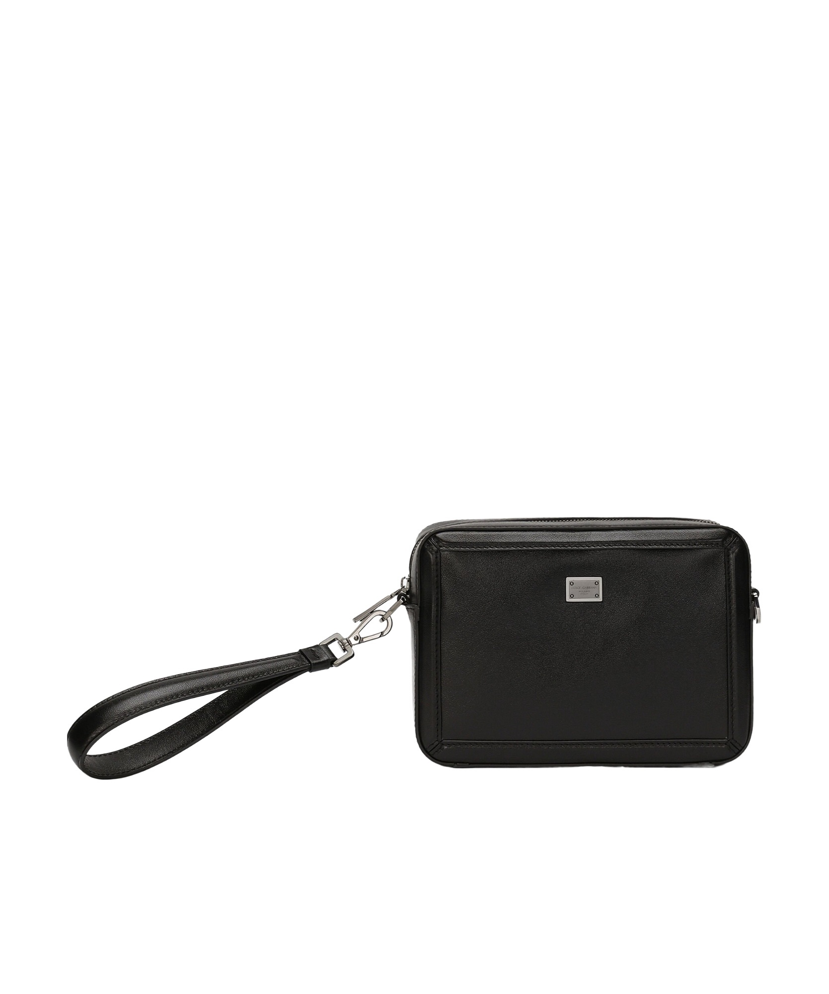 Dolce & Gabbana Dolce  Gabbana Logo Plaque Zipped Mini Messenger Bag In Black