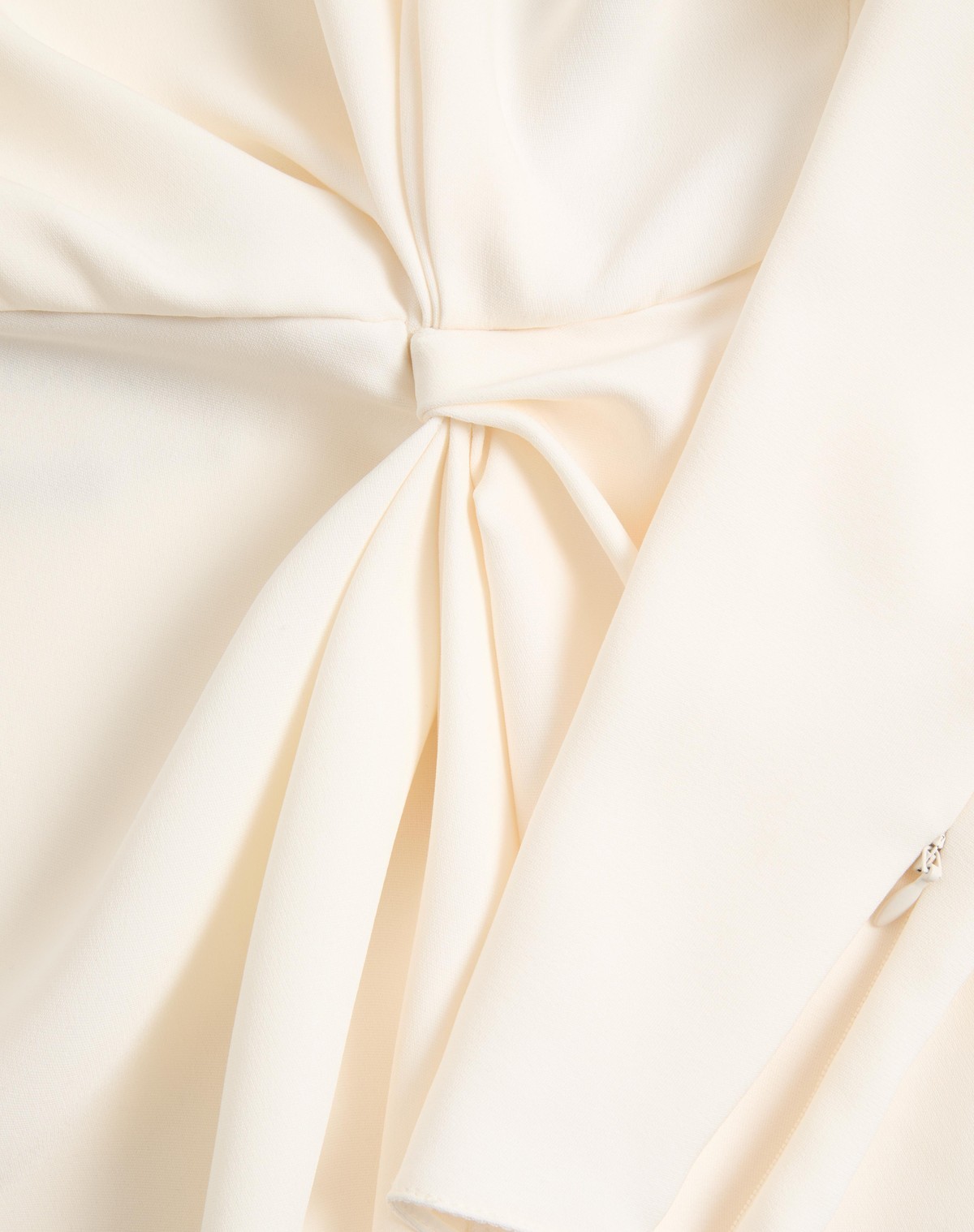 Valentino Asymmetric One-shoulder Silk-cady Mini Top In Neutral