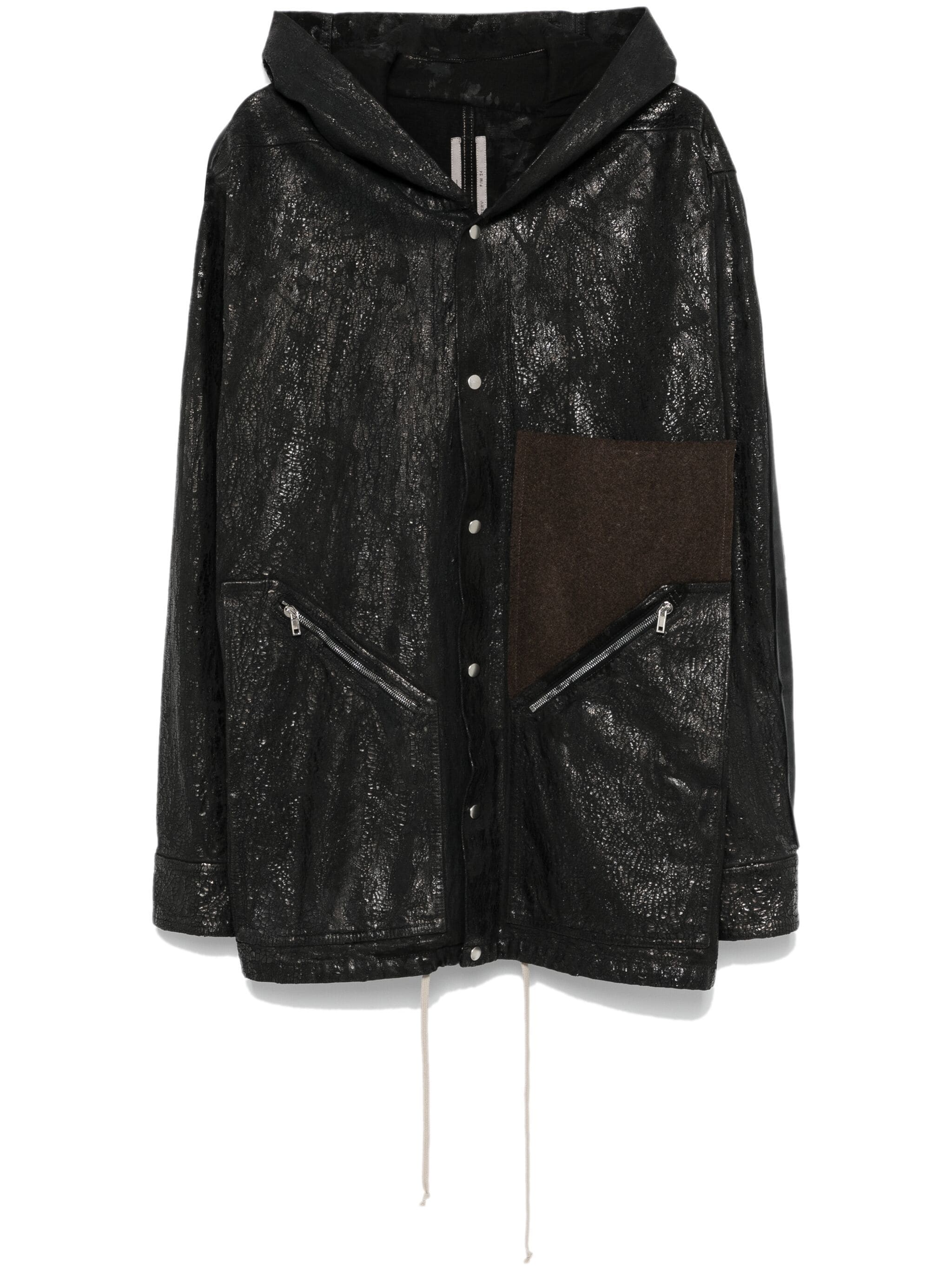 Rick Owens Man Denim Outerwear Black Size 38 Cotton In Black