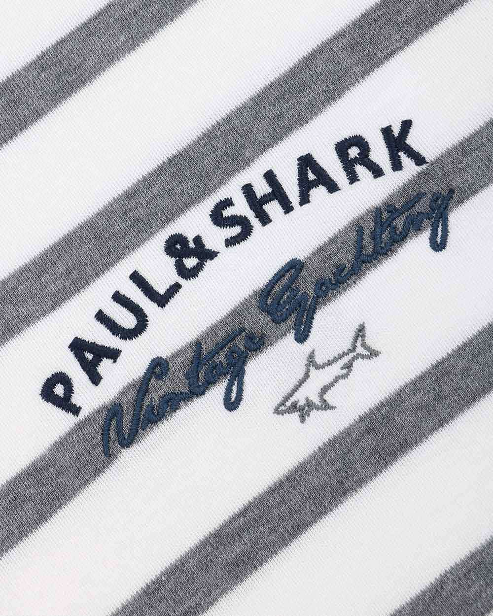 Shop Paul & Shark Logo Long-sleeved T-shirt In White