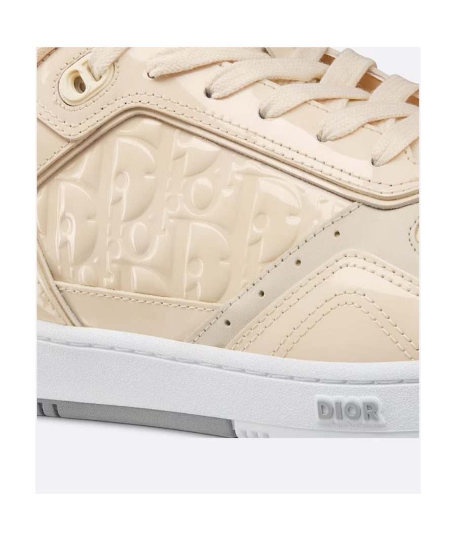 Dior Embossed Lace-up Low-top Sneakers In Nude