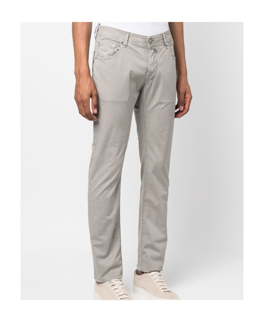 Jacob Cohen Embroidered-logo Jeans In Gray