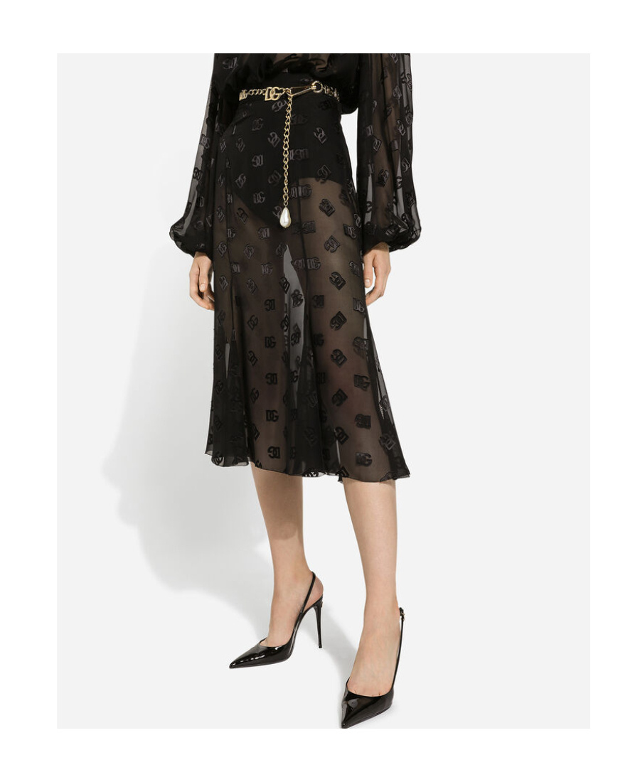 Dolce & Gabbana Pleated Skirt In Black