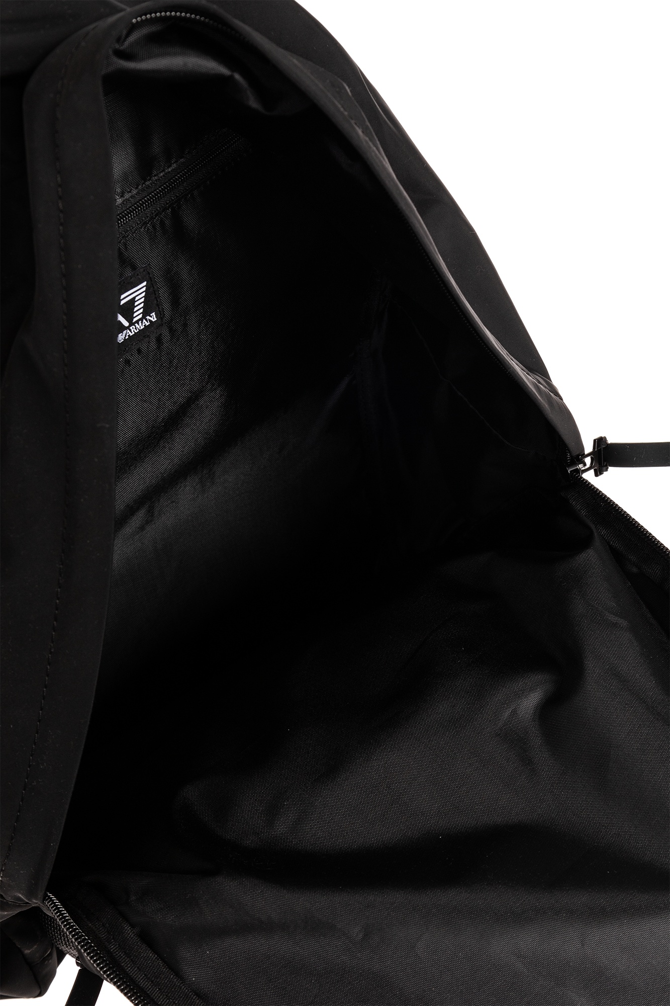 Ea7 Logo Print Backpack In Black
