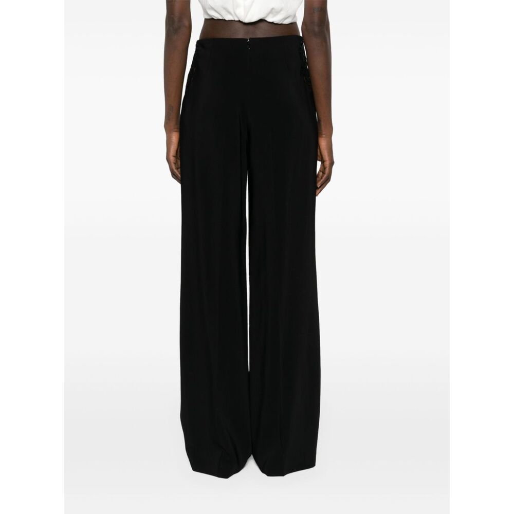 Stella Mccartney Cropped Straight Leg Wool Trousers In Black