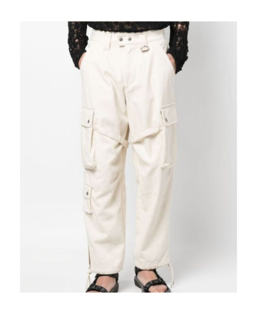 Isabel Marant Eusebio Cotton Cargo Pants In White