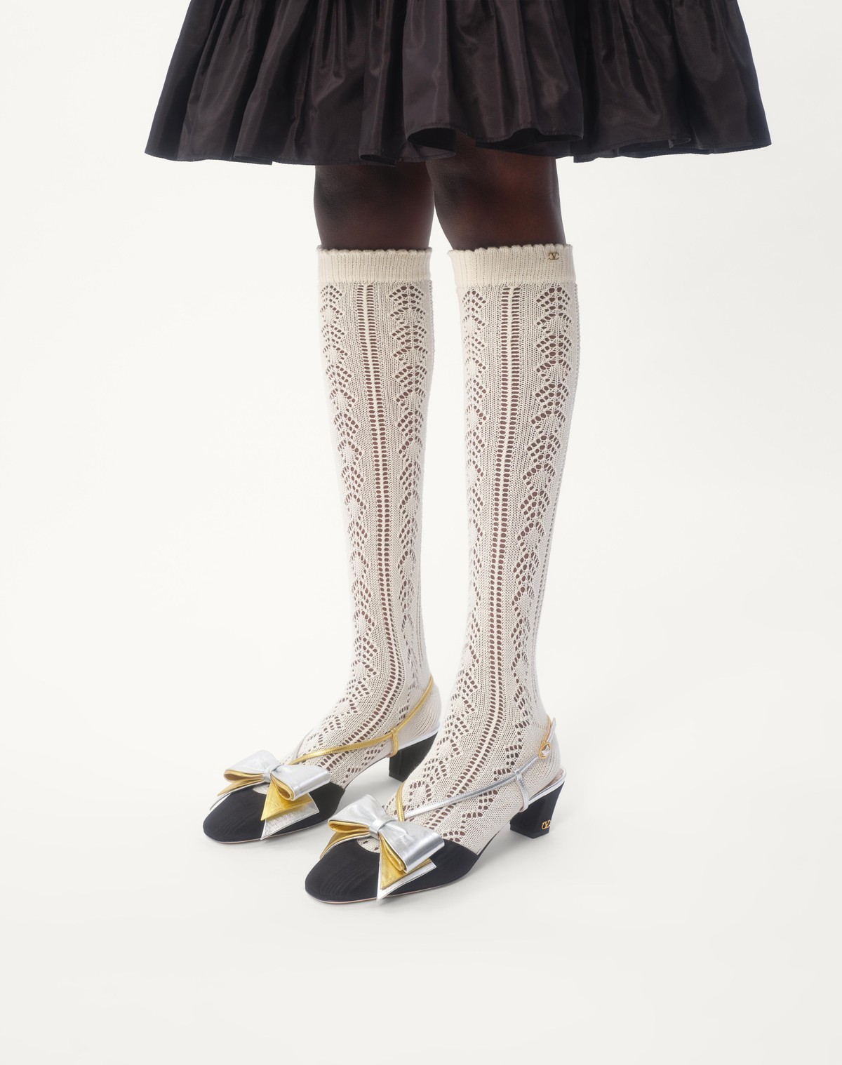 Valentino Bowow T. 45 Mid Heel Pumps In Multicolor