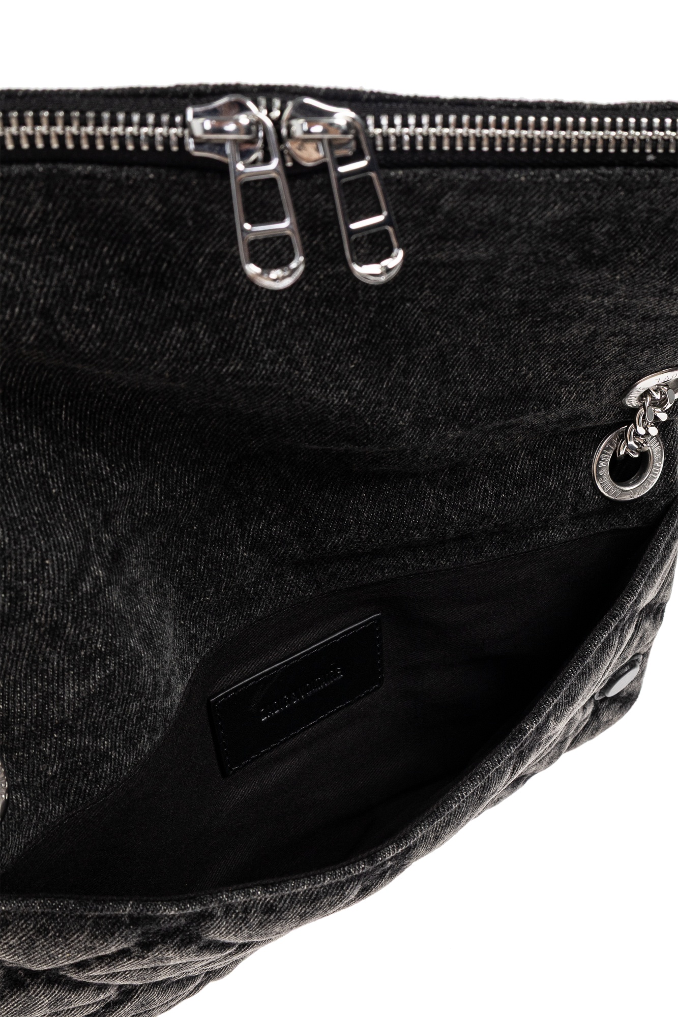 Zadig & Voltaire Quilted Chain-strap Crossbody Bag In Gray