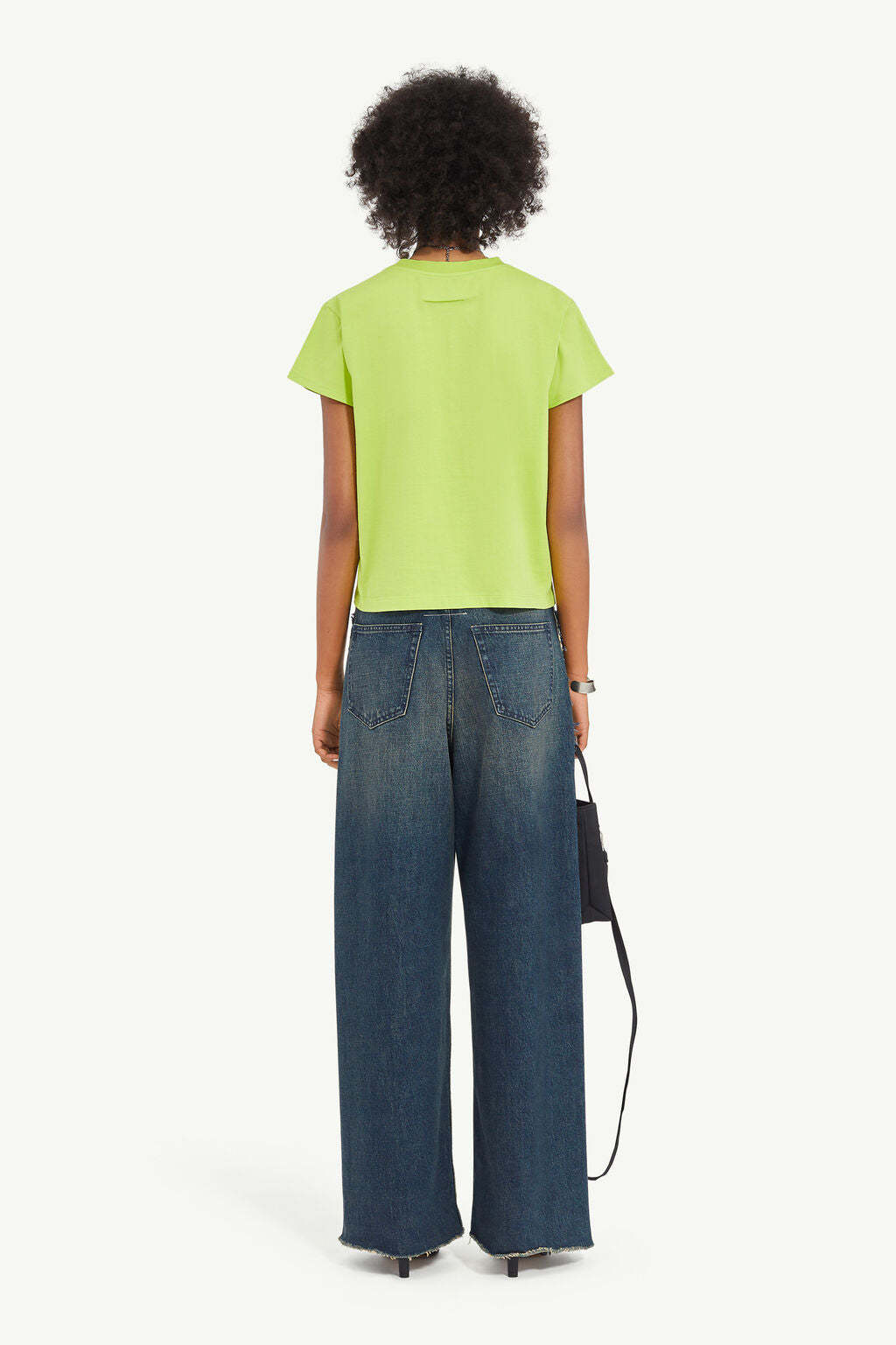 Mm6 Maison Margiela Number-motif Cotton T-shirt In Green