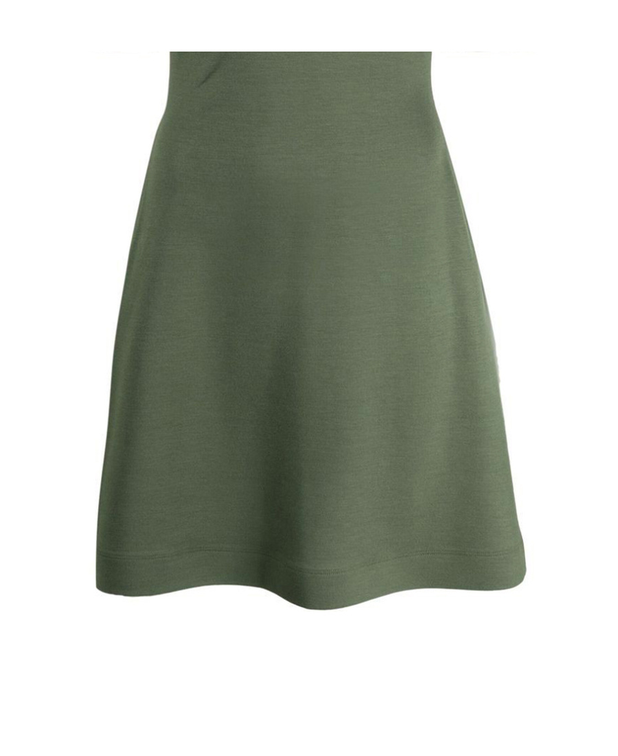 Alexander Mcqueen Rear Logo-print Mini Dress In Green