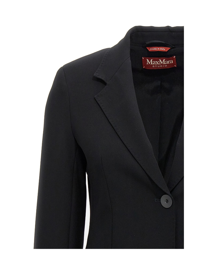 Max Mara Single-breasted Suit Jacket In Black
