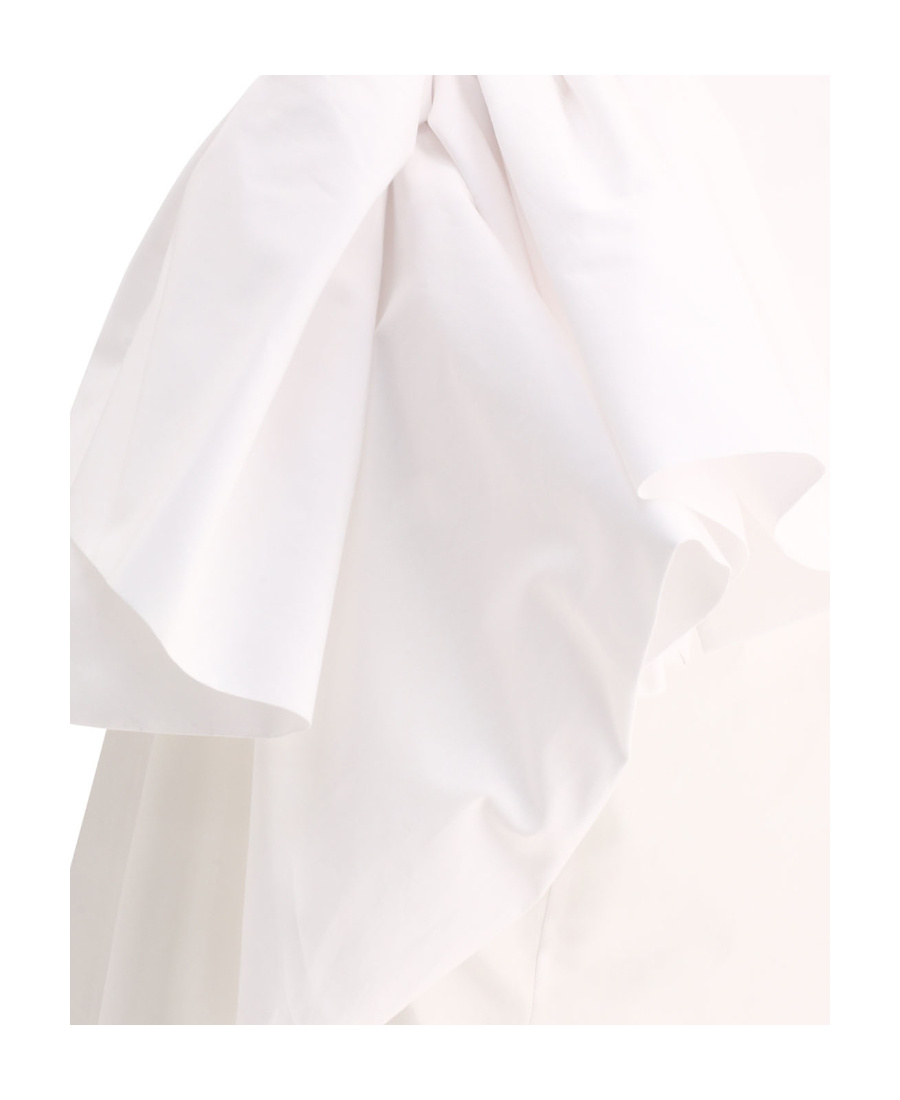 Shop Alexander Mcqueen Ruffled Cotton Shirt In White