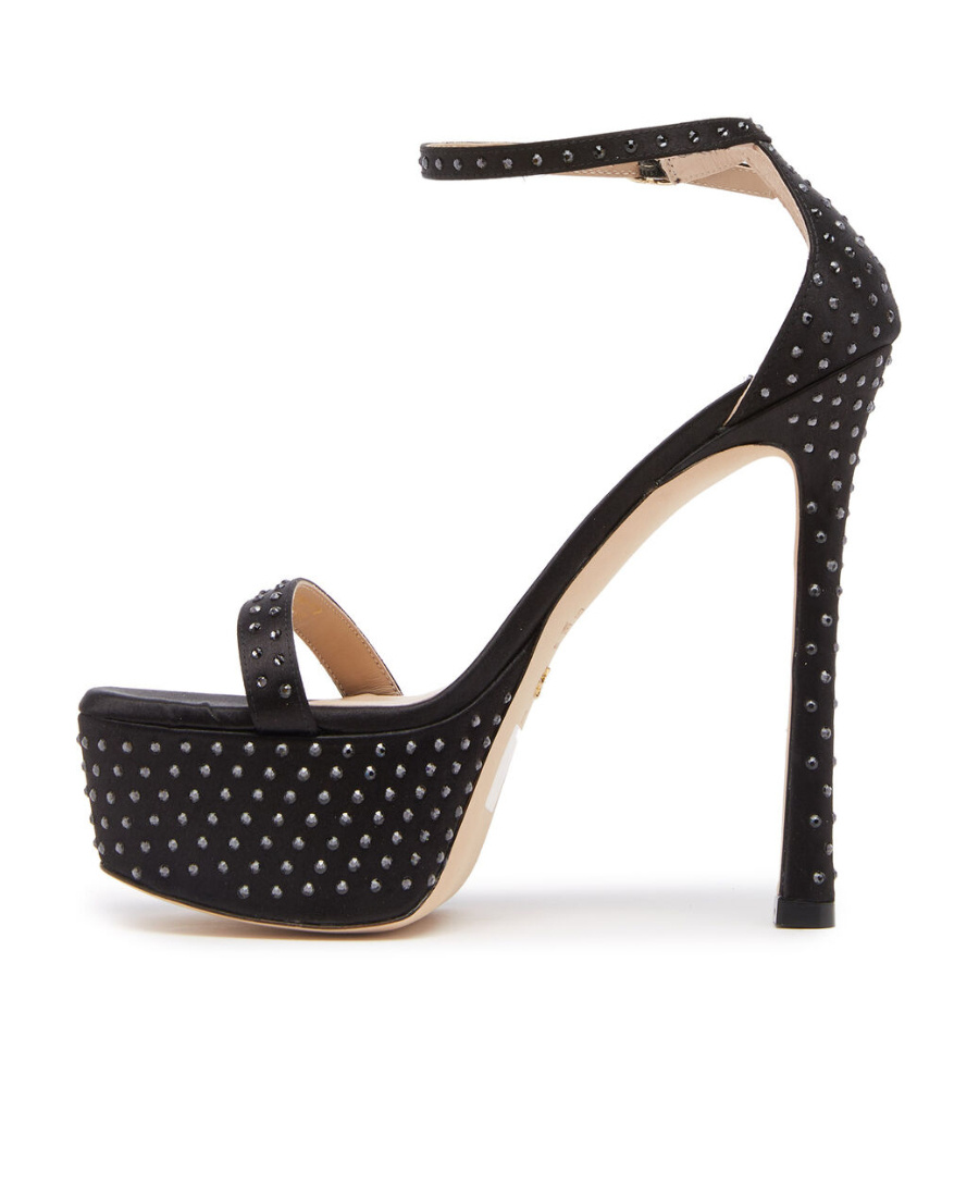 Stuart Weitzman Thick-soled High-heeled Sandals In Black