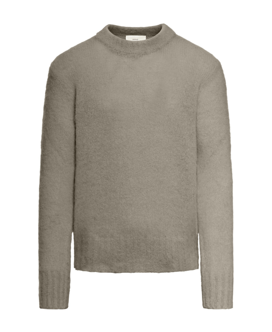 Ami Alexandre Mattiussi Ami Paris Crewneck Knitted Jumper In Gray