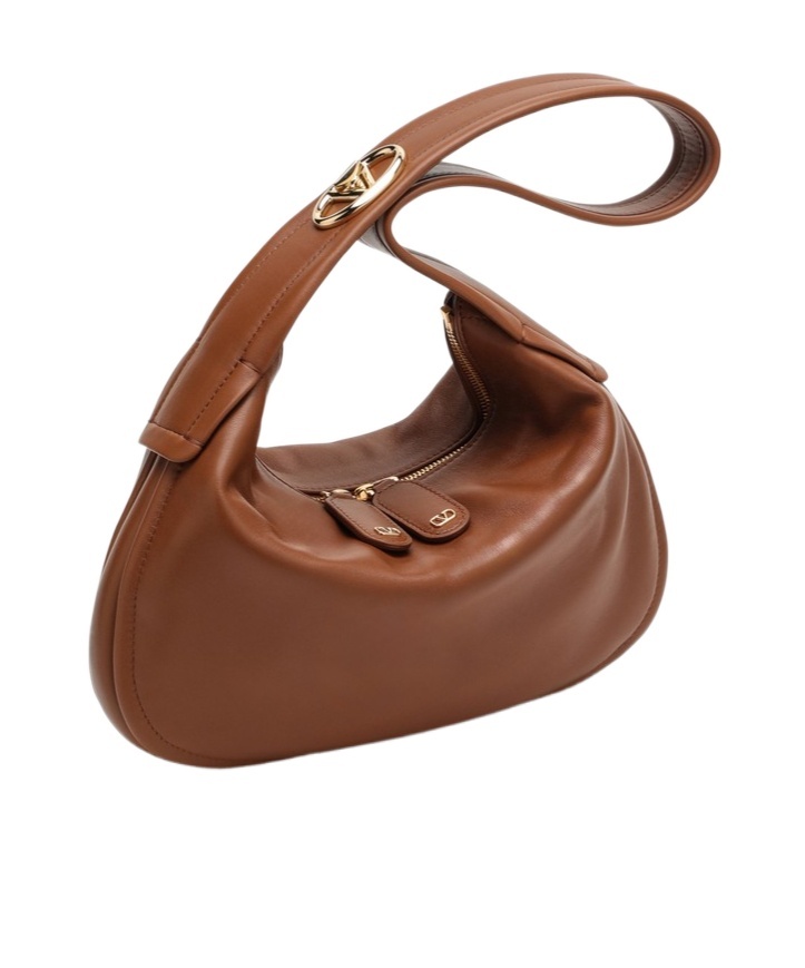 Valentino Women's Go Hobo Small Leather Bag In Brown