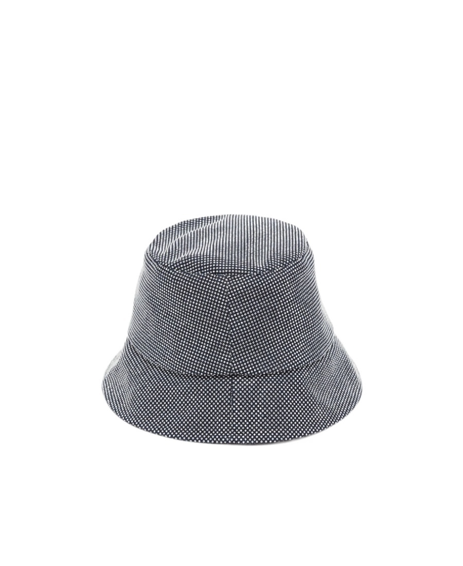 Jw Anderson Hotfix Denim Bucket Hat In Black