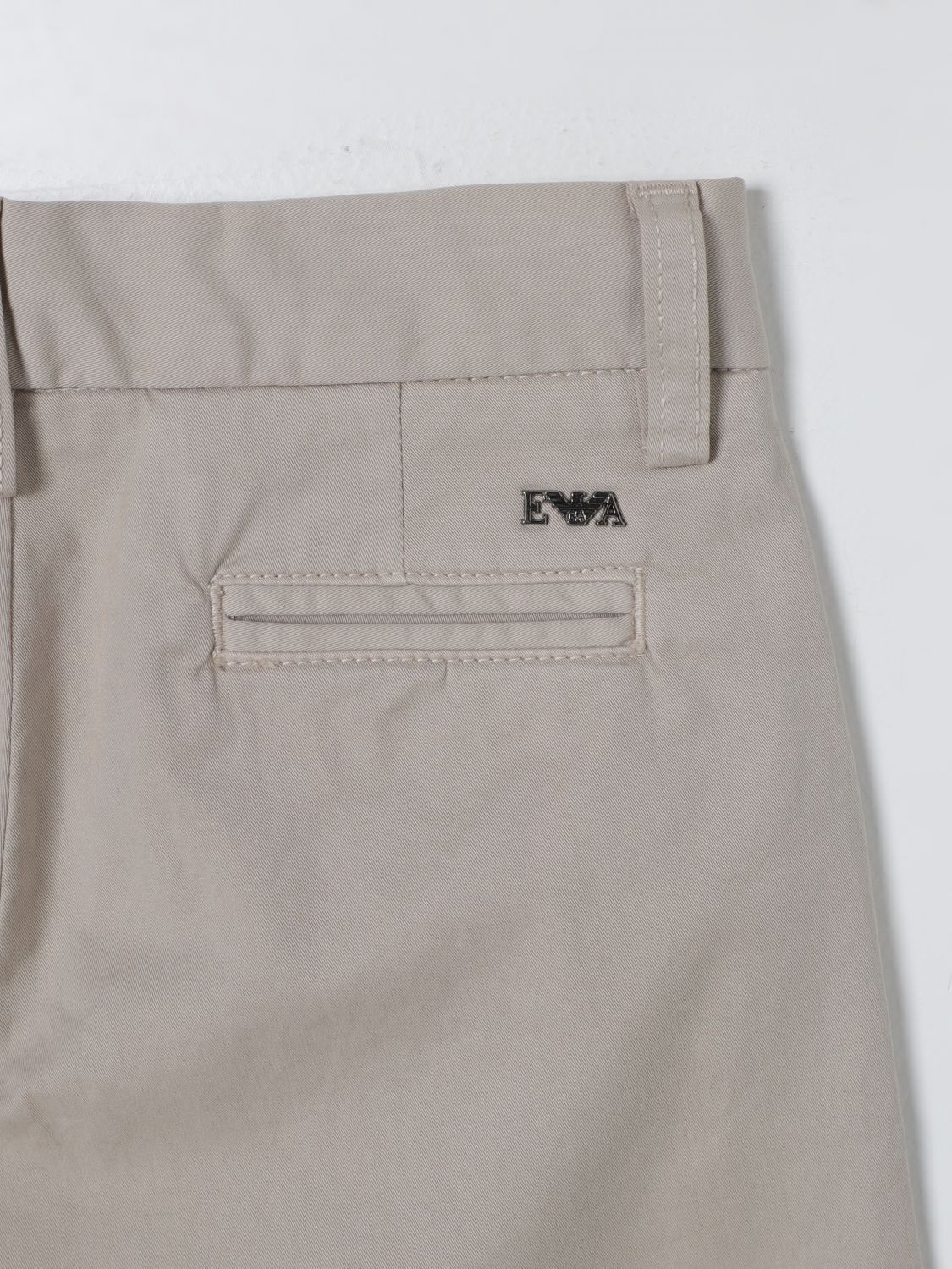 Emporio Armani Logo-plaque Bermuda Shorts In Nude