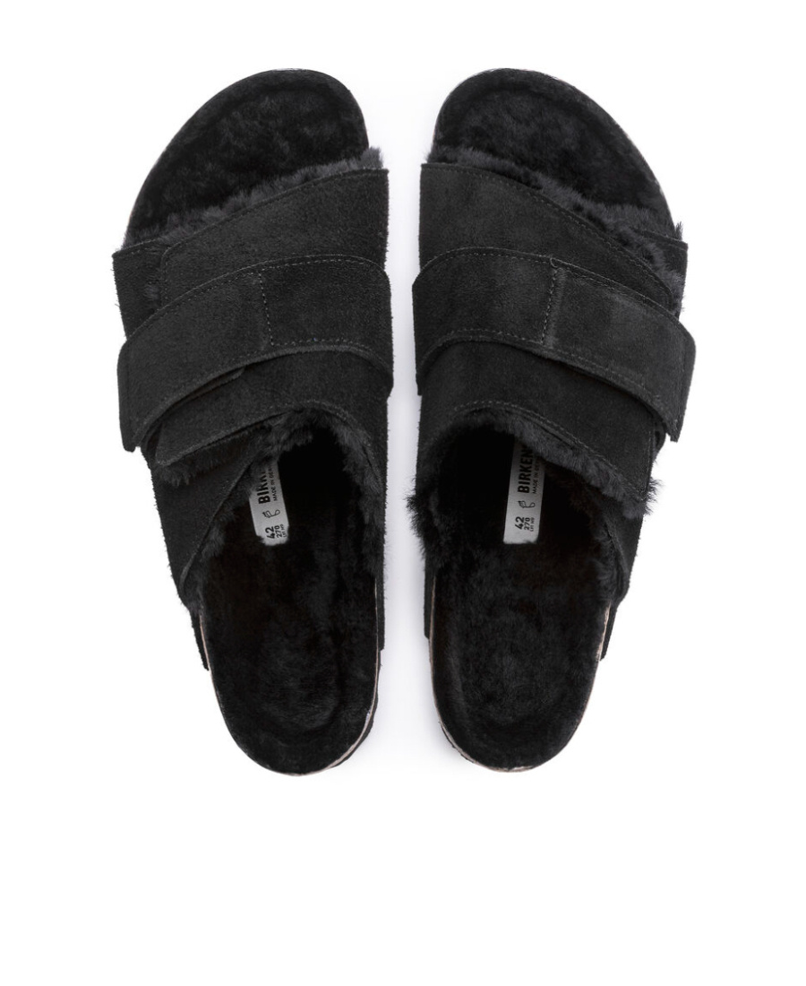 Birkenstock Men's Uji Nubuck Suede Leather Sandals From Finish Line In Black