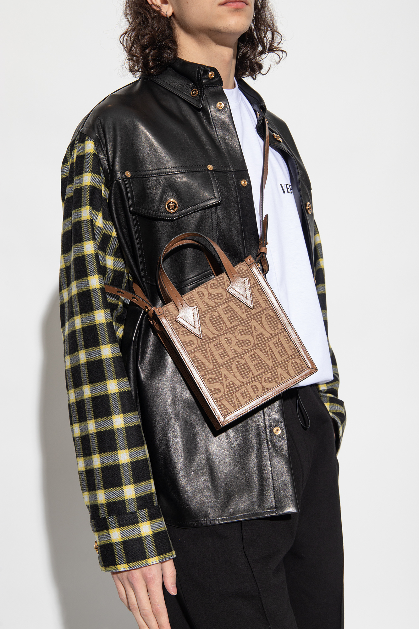 VERSACE VERSACE ALLOVER CROSSBODY BAG