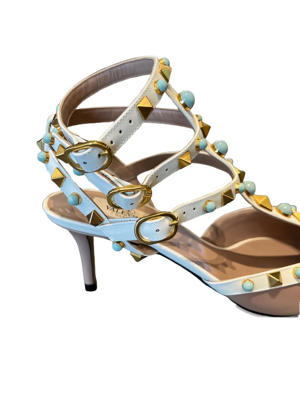 Valentino Pointed High-heeled Sandals In Multi