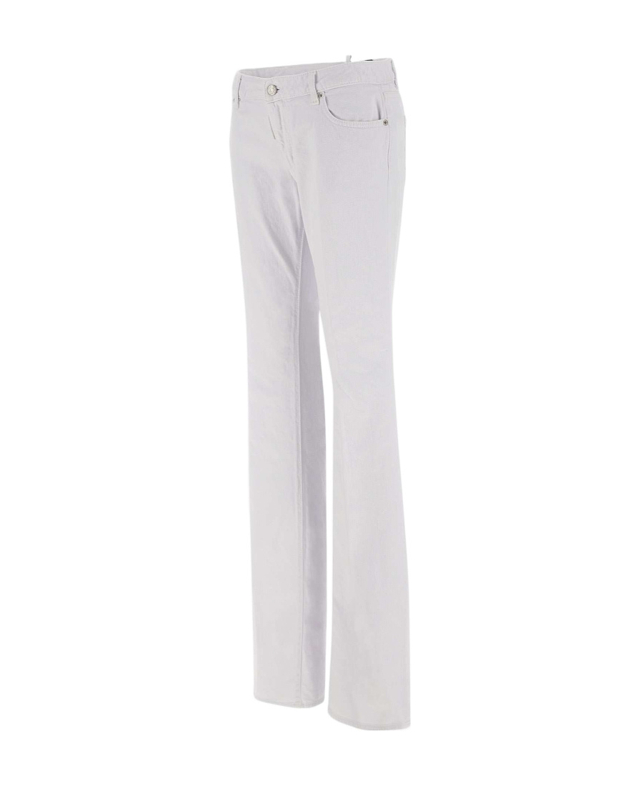 Dsquared2 Logo-patch Flared Jeans In White