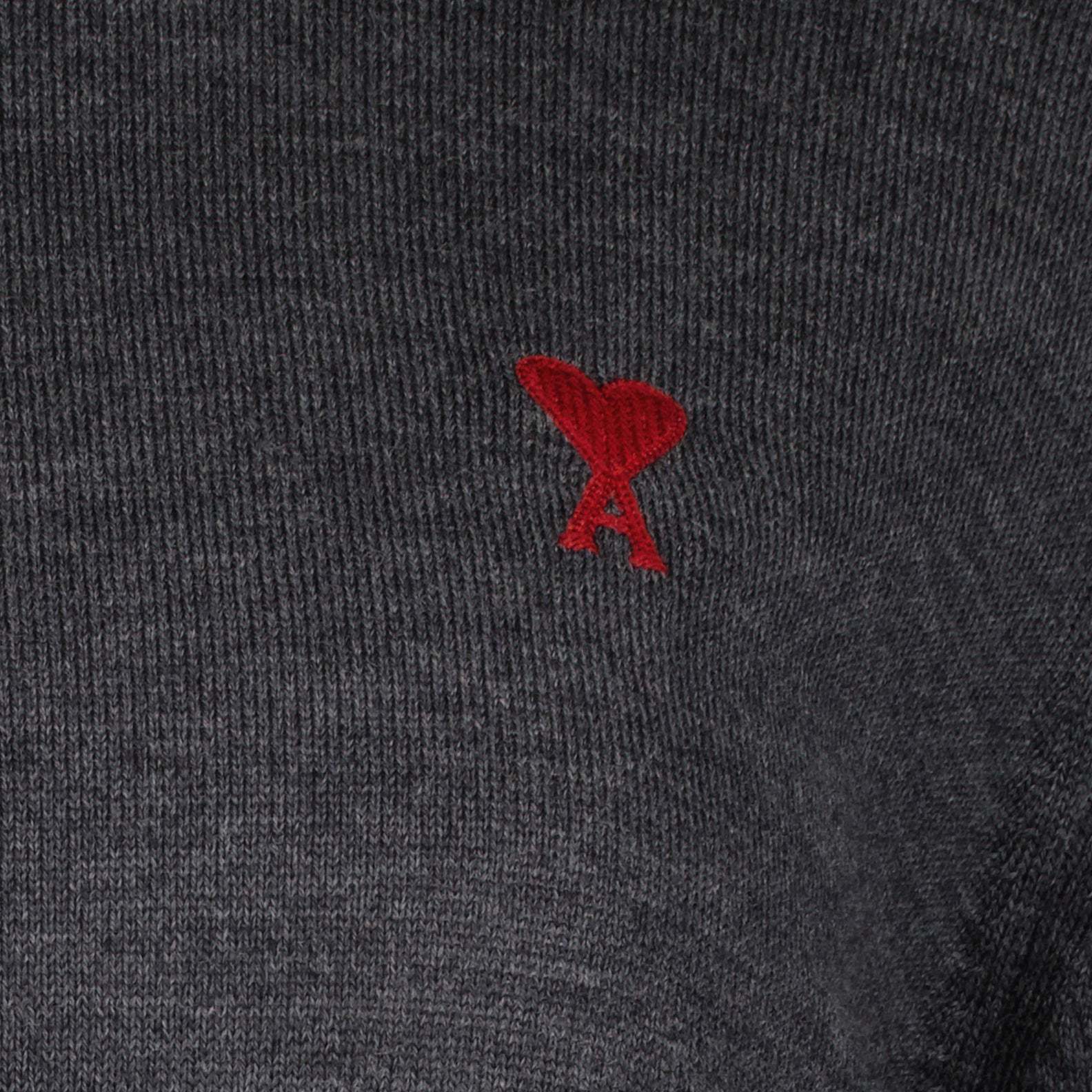 Ami Alexandre Mattiussi Ami Ami De Coeur High Neck Knitted Jumper In Black