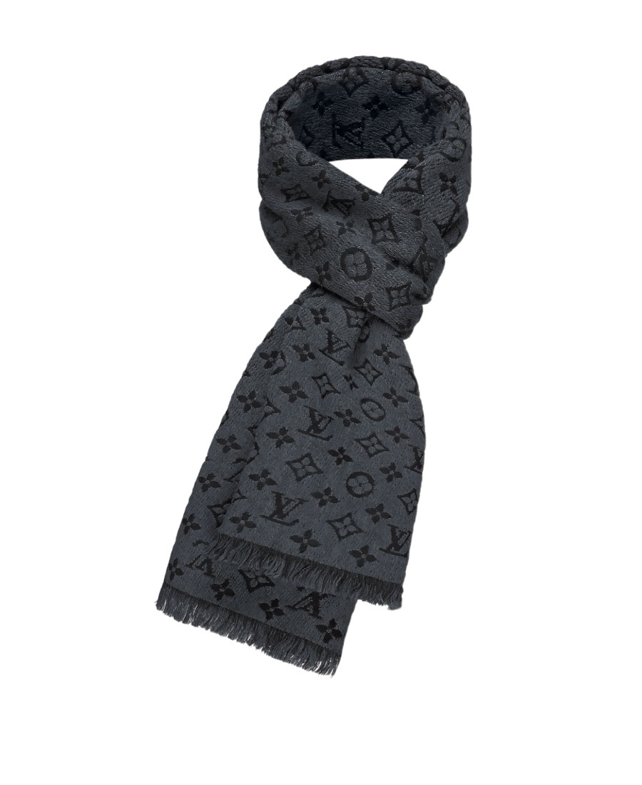 Pre-owned Louis Vuitton Monogram Classic Scarf In Gray