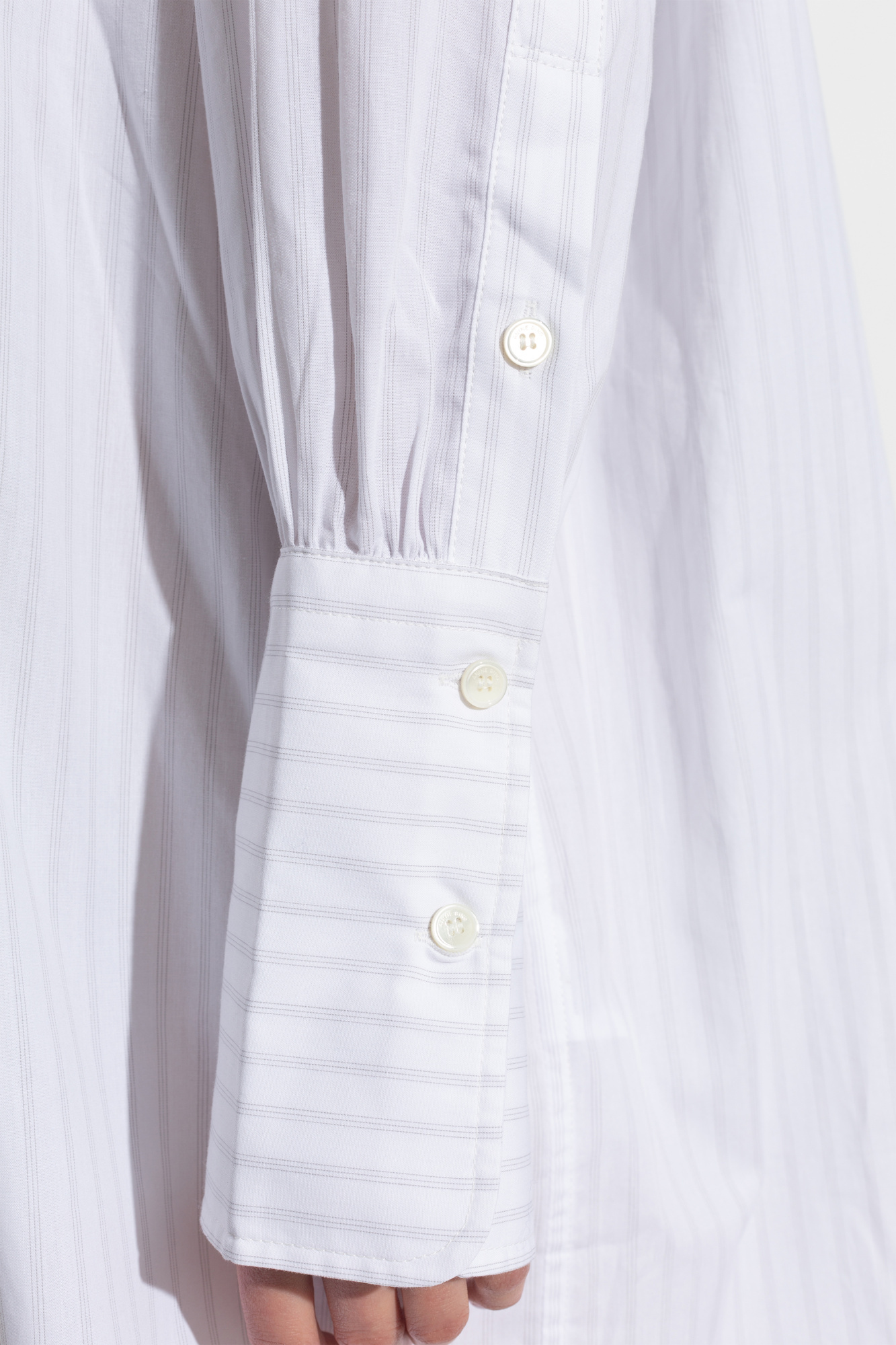 Shop Anine Bing Long-sleeved Dress In White