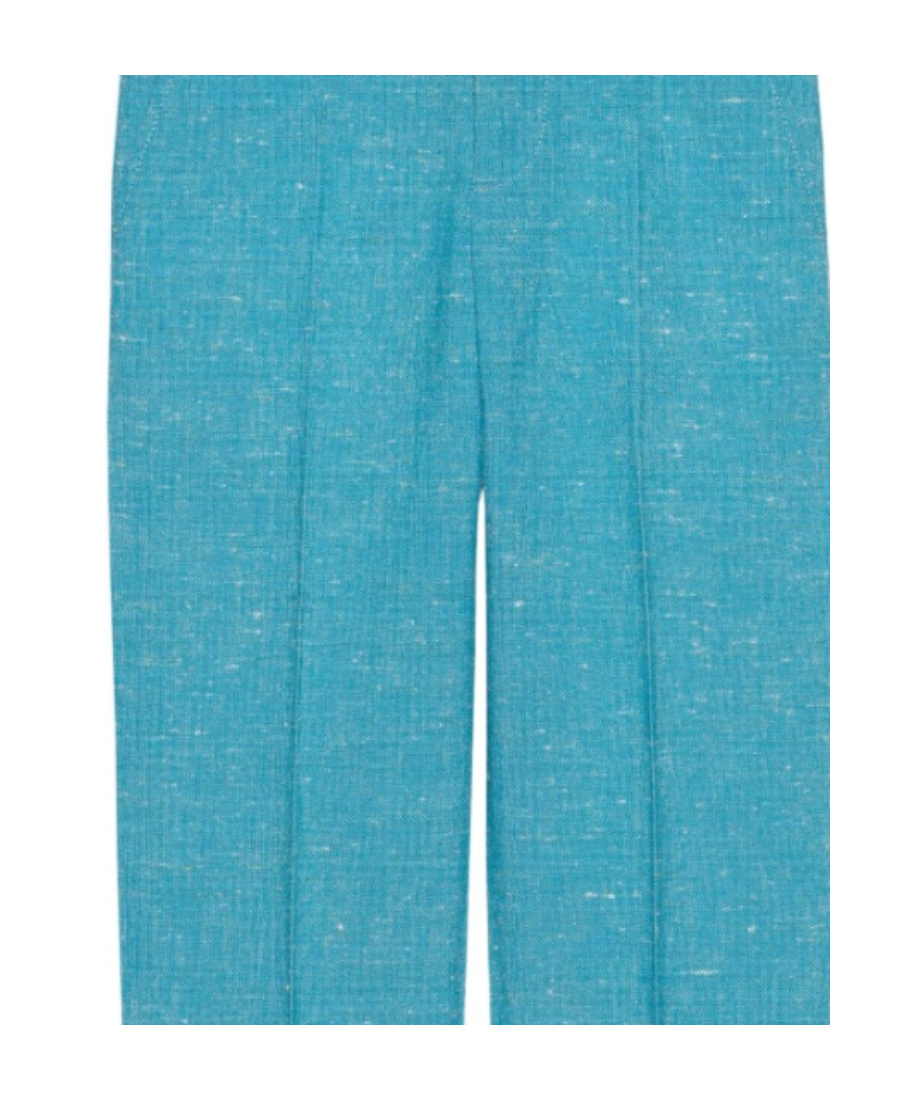 Gucci Double G Canvas Trousers In Blue