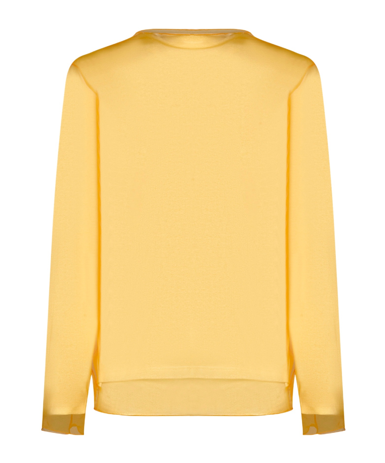 Jil Sander Back Logo Double Layer T-shirt In Yellow